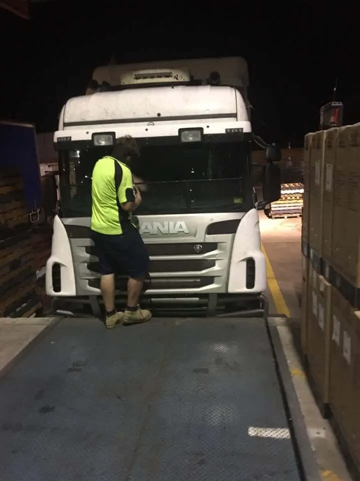 Prime mover in the workshop with a newly fitted windscreen
